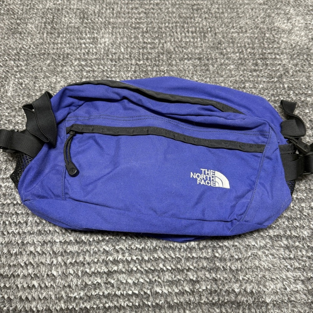 The North Face Blue Fanny Pack Waist‎ Bag Outdoor Hiking Travel Adjustable